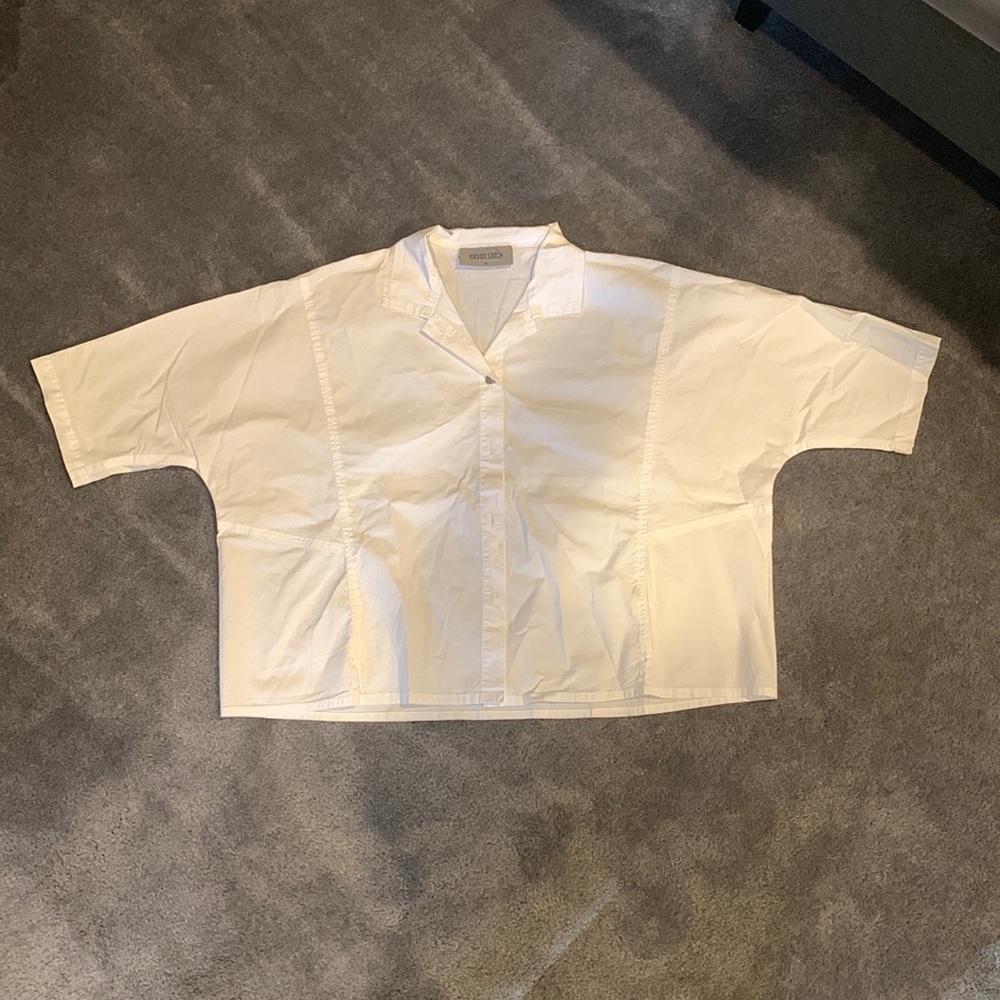 Eleven Stitch short sleeve button up tee shirt